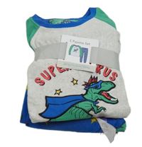 Nové - Modro-sivé fleecové pyžama s dinosaurami Primark