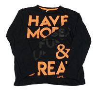 Černé triko s nápisem Yigga