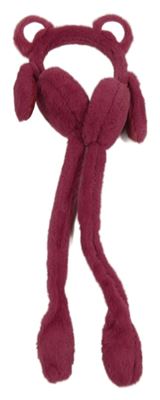 Růžová chlupatá čelenka s oušky - zajíc 