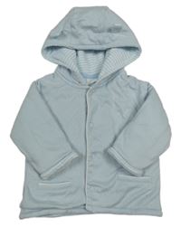 Světlemodrý zateplený kojenecký kabátek s kapucňou Next