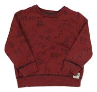 Vínová mikina s horami Nutmeg