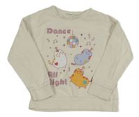 Smetanová mikina s kočkami Bossini