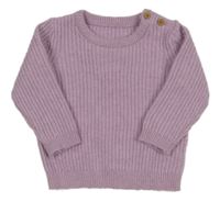 Lila rebrovaný sveter George