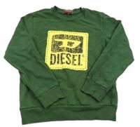 Tmavozelená mikina s logem Diesel