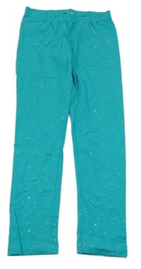 Tyrkysové legíny so trblietkami Yigga