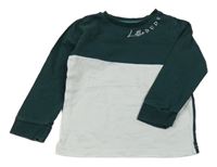 Tmavozeleno-bílé triko s nápisem George