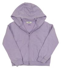 Levandulová prepínaci mikina so srdiečkom a kapucňou C&A