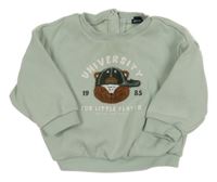 Zeleno-sivá oversize mikina s bobrem Kiabi