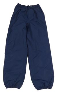 Tmavomodré šusťákové kalhoty Tchibo