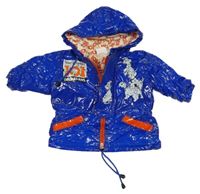 Kobaltově modrá zateplená nepromokavá bunda 101 Dalmatinů a kapucí 