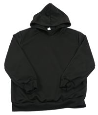 Čierna mikina s medvedíkom a kapucňou Shein