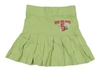 Limetková skladaná sukňa Cri-cri