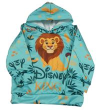 Mátová mikina so lvem a kapucňou