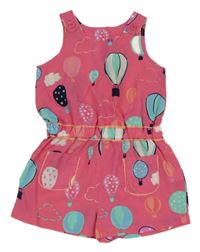 Korálový kraťasový overal s balony Matalan