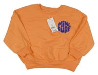 Nové - Oranžová oversize mikina s nápisem George