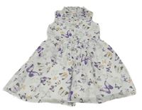 Biele košeľové šaty s motýlikmi Bluezoo