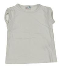 Bílé tričko s nařasenými rukávy Next 