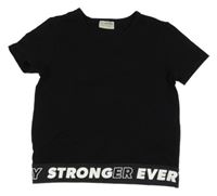 Čierne tričko s nápisom LC Waikiki