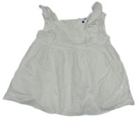 Bílý halenkový top s květy a volánky Okaïdi