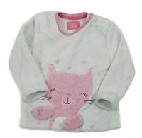 Sivá chlpatá mikina s mačkou Primark