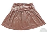 Staroružová zamatová nařasená sukňa Zara