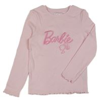 Světlerůžové žebrované triko Barbie Primark