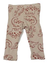 Béžové vzorované tepláky s dinosaurami Primark