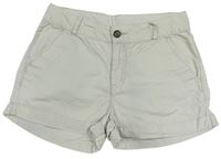Svetlobéžové chino plátenné kraťasy H&M