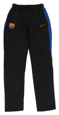 Černo-modré funkční fotbalové tepláky FCB zn. Nike