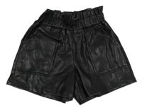 Čierne paper bag koženkové kraťasy George