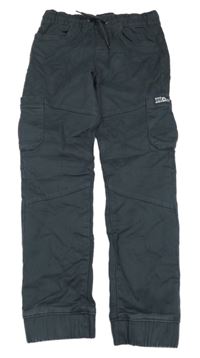 Tmavošedé cargo cuff teplákové rifle YIGGA