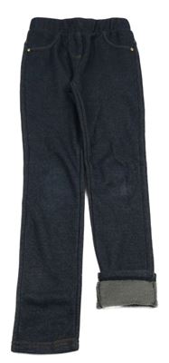 Tmavomodré zateplené tregíny riflového vzhledu Topolino