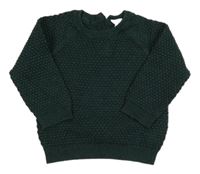 Smaragdový melírovaný vzorovaný sveter H&M
