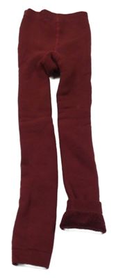 Vínové thermo punčocháče bez šlapiček L&D