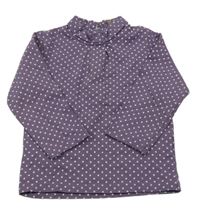 Tmavofialový puntíkatý rolák grain de blé