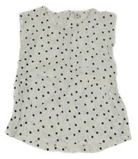 Bielo-tmavomodrá bodkovaná á blúzka YIGGA