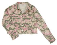 Army rifľová crop bunda s golierikom LINDEX