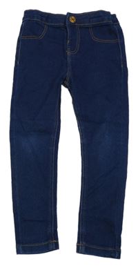 Tmavomodré skinny teplákové rifle Denim Co.