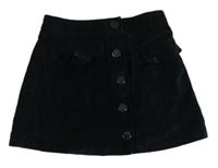 Čierna semišová prepínaci sukňa F&F