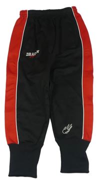 Černo-červené sportovní tepláky