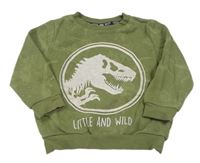 Khaki mikina s dinosaury - Jurský svět