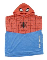 Červeno-modré osuškové pončo s kapucí - Spiderman Primark
