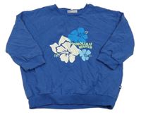 Modrá mikina s kvetmi Fish&Chips