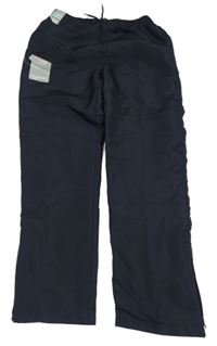 Nové - Tmavomodré šusťákové podšité kalhoty Dunnes