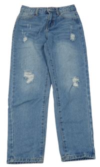 Modré mom rifle s prošoupáním Shein