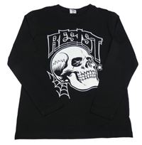 Čierne tričko s lebkou Chapter Young