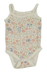 Smetanové květované body se slony C&A