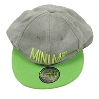 Šedo-zelená kšiltovka s nápisem