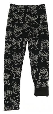 Černé zateplené legíny se Stitchem a Angel George