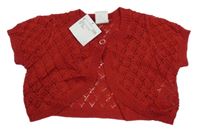 Nové - Červené perforované vlnené bolerko H&M